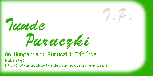 tunde puruczki business card